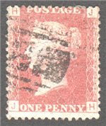 Great Britain Scott 33 Used Plate 74 - JH Great Britain Scott 33 Used Plate 74 - JH